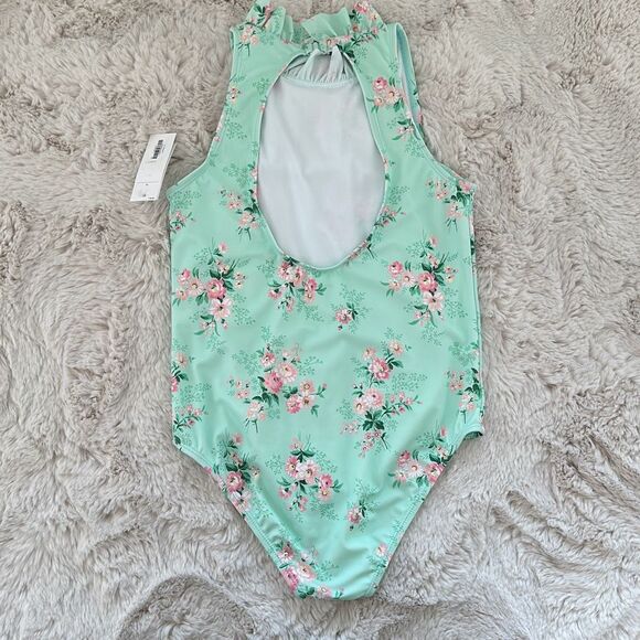 Janie and Jack Recycled Floral Swimsuit Size 14 Girls - Picture 3 of 4